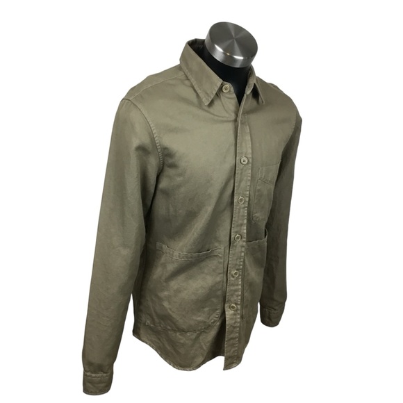 ASPESI ATA Patch Pocket Cotton Linen Button Shirt - Picture 4 of 8